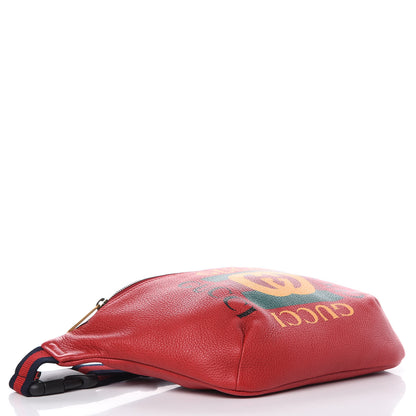 Gucci Grained Calfskin Logo Belt Bag Hibiscus Red 4 of 9