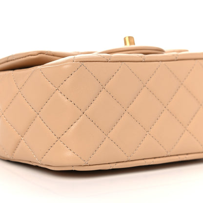 Chanel Lambskin Quilted Mini Pearl Crush Flap Beige 8 of 10
