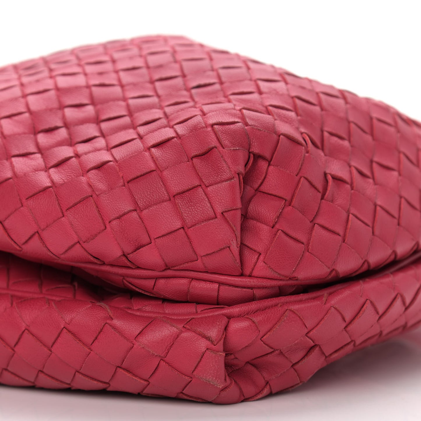 Nappa Intrecciato Drawstring Tote Fuchsia