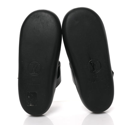 Louis Vuitton Monogram Sunbath Flat Mule Sandals 35 Black 5 of 7