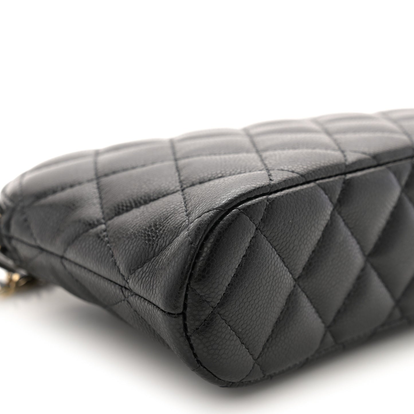 Caviar Quilted Classic Purse With Chain Black