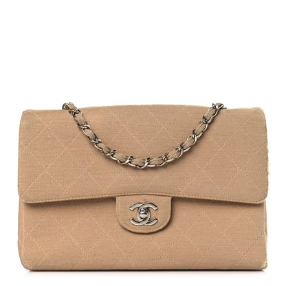 Chanel Jersey Quilted Medium Single Flap Beige 1 of 12