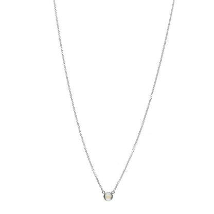 Tiffany Sterling Silver Moonstone Color By The Yard Necklace 1 of 8