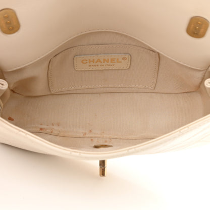 Chanel Calfskin Quilted Mini Crystal Pearls Rectangular Flap White 5 of 12