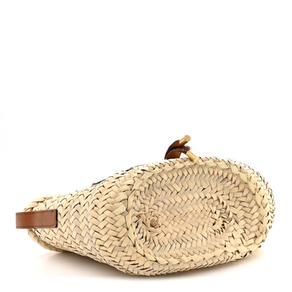 Chloe Raffia Calfskin Marcie Basket Tan 4 of 11
