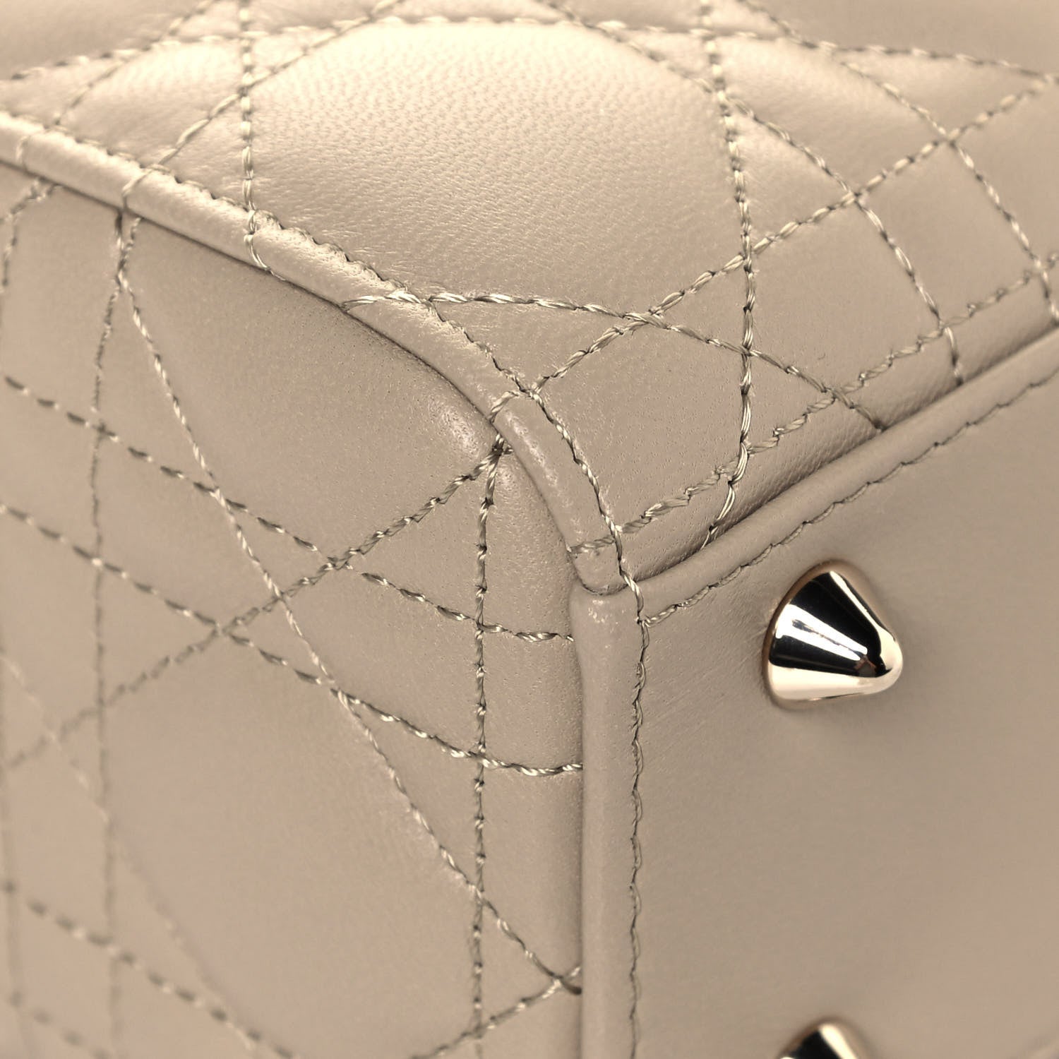Christian Dior Lambskin Cannage Small My ABCDior Lady Dior Beige 8 of 12
