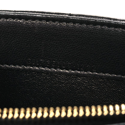 Saint Laurent Lambskin Carre Quilted Le Maillon Wallet On Chain Black 7 of 10