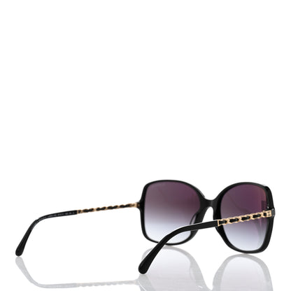 Chanel Lambskin Square Chain Sunglasses 5210-Q Black 4 of 8