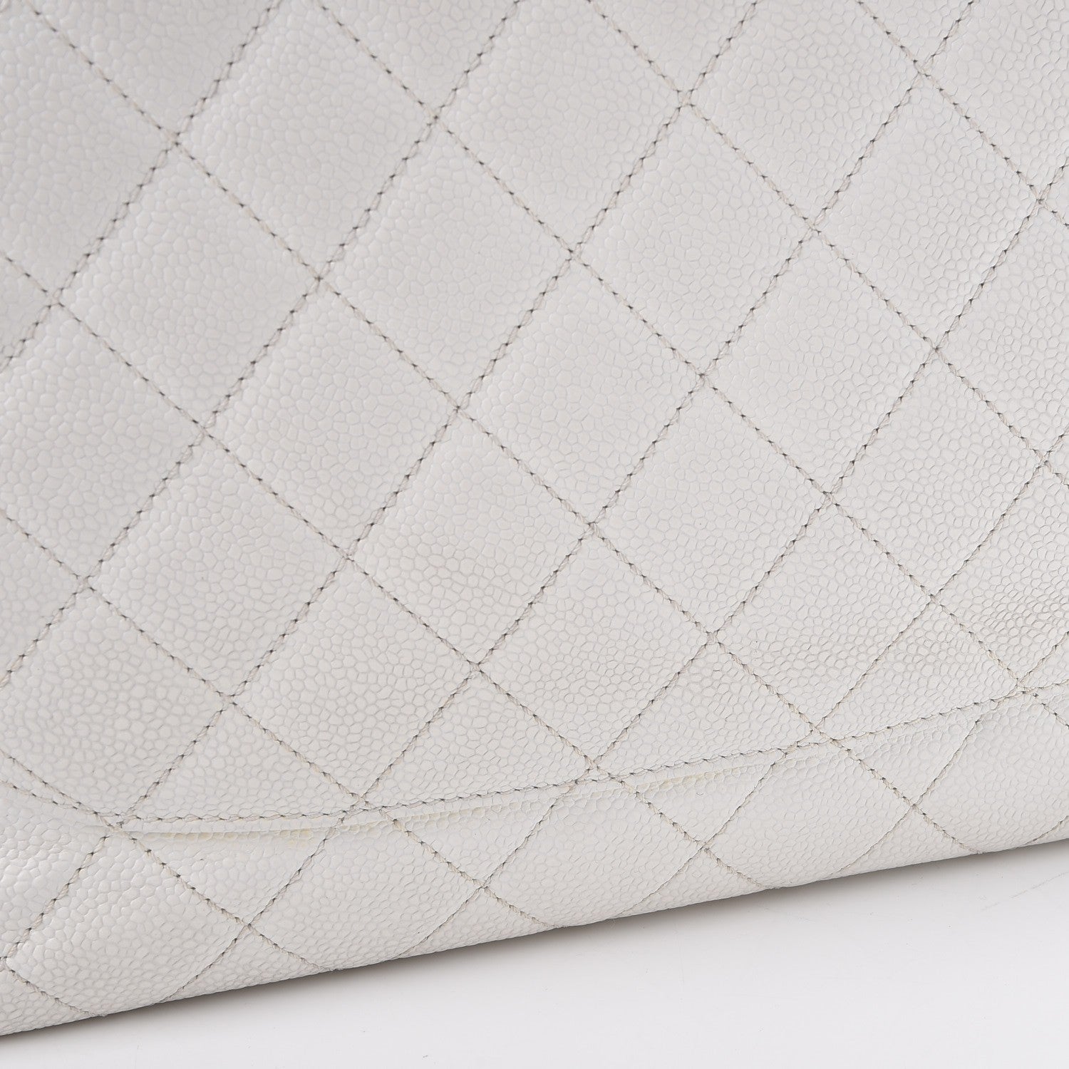 Chanel Caviar Quilted Grand Shopping Tote GST White 12 of 18