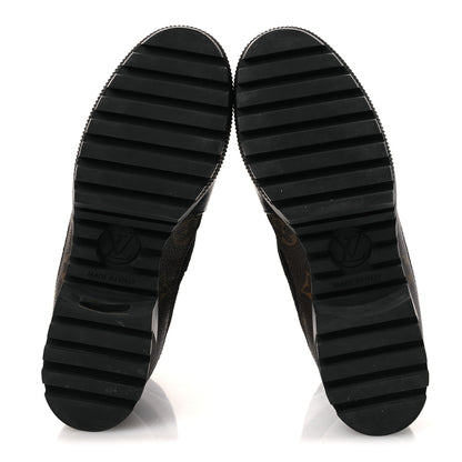 Louis Vuitton Suede Calfskin Monogram Laureate Platform Desert Boots 36 Black 7 of 13
