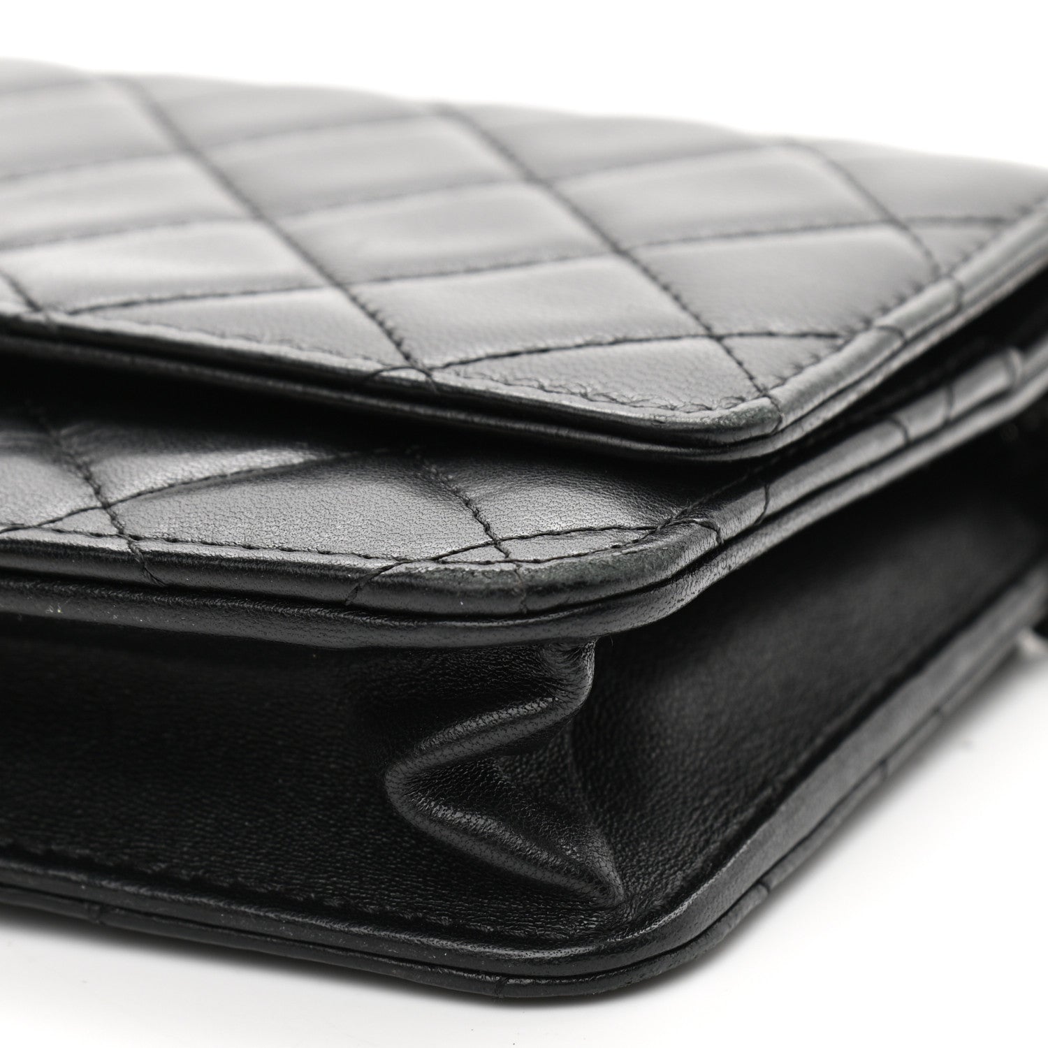 Chanel Lambskin Quilted Wallet On Chain WOC Black 11 of 16