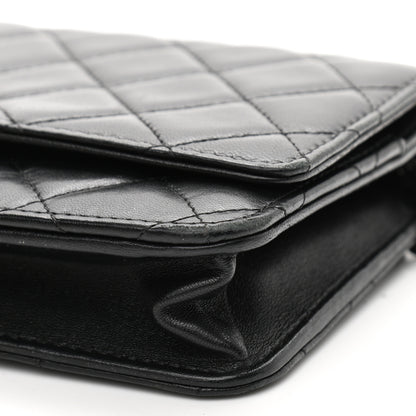 Chanel Lambskin Quilted Wallet On Chain WOC Black 11 of 16