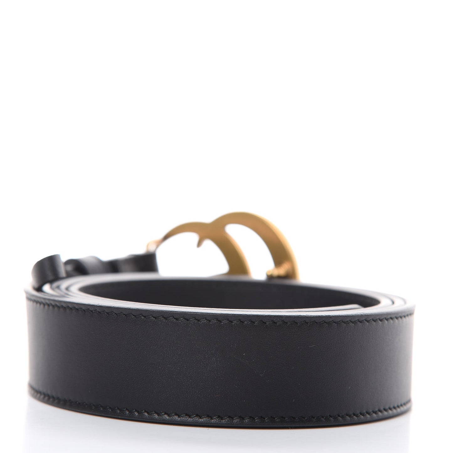 Moon Calfskin Double G 30mm Belt 105 42 Black
