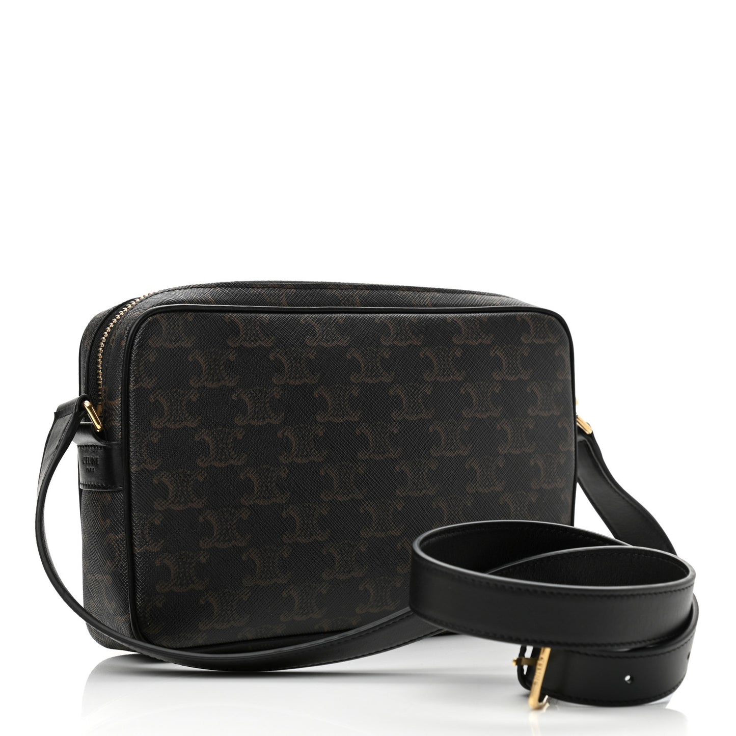 Triomphe Canvas Medium Messenger Bag Black