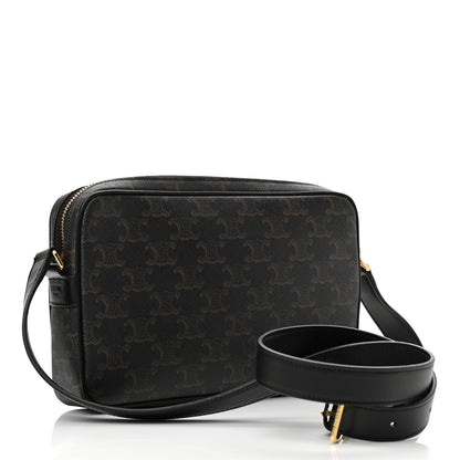 Celine Triomphe Canvas Medium Messenger Bag Black 3 of 9