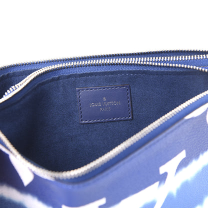 Louis Vuitton Monogram Giant Escale Double Zip Pochette Blue 5 of 8