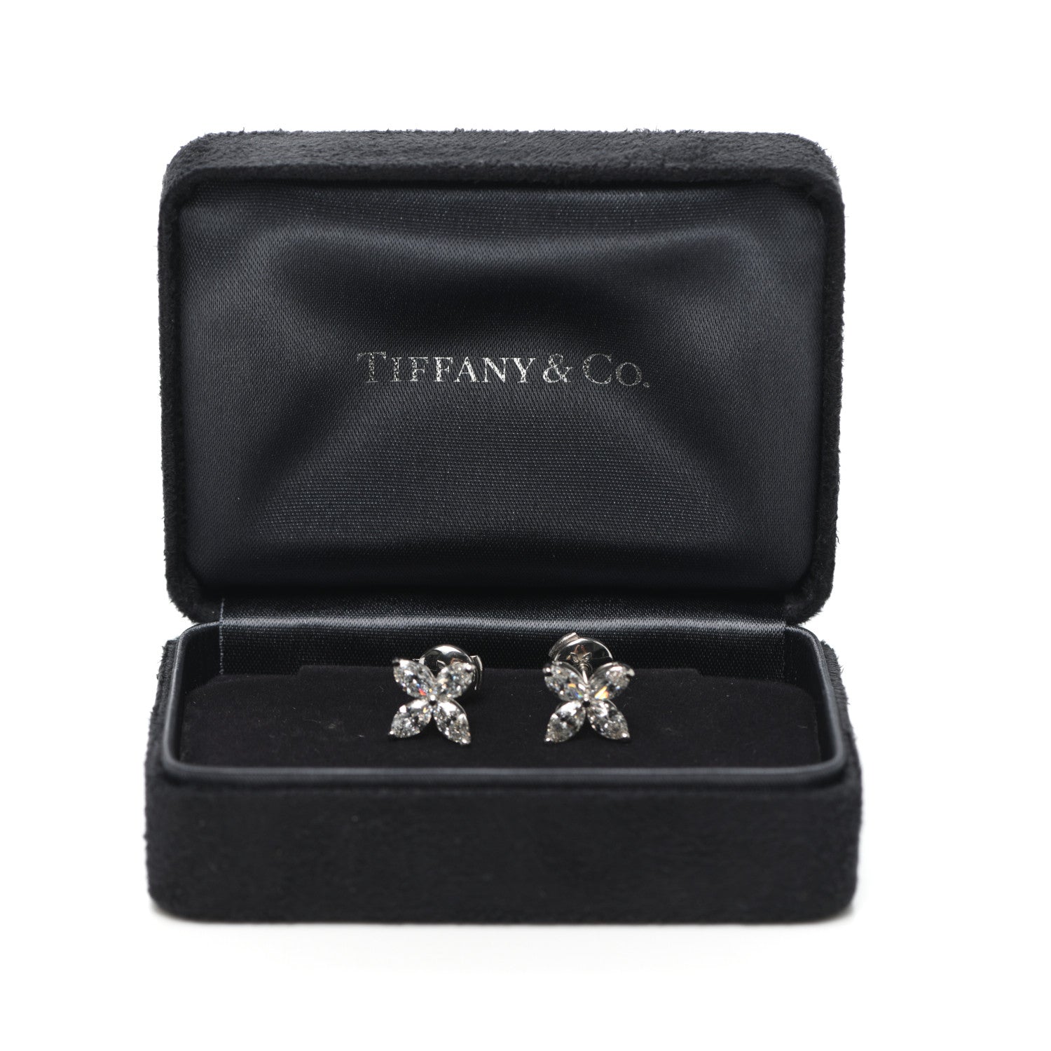 Tiffany Platinum Diamond Large Victoria Earrings 5 of 5