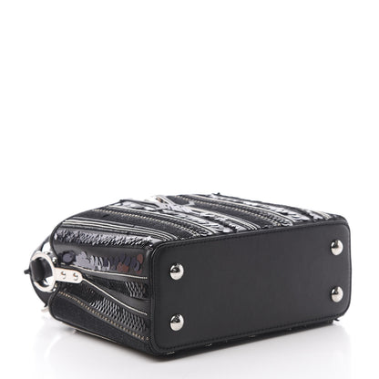 Louis Vuitton Calfskin Sequin Beaded Capucines Mini Black 4 of 11