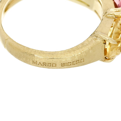 Marco Bicego 18K Yellow Gold Citrine Tourmaline Topaz Murano Trilogy Ring 49 4.75 4 of 5