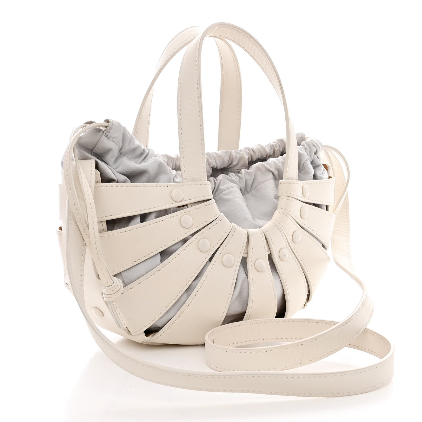 French Calfskin Small Shell White Frost
