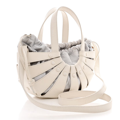 Bottega Veneta French Calfskin Small Shell White Frost 4 of 14
