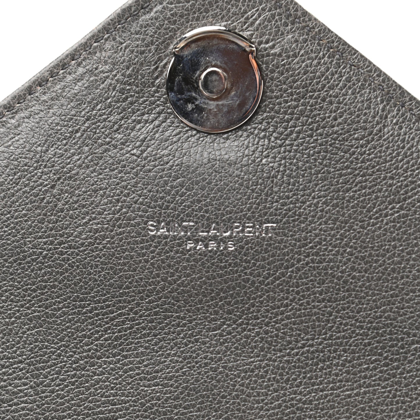 Calfskin Matelasse Chevron Monogram Large College Satchel Light Coal