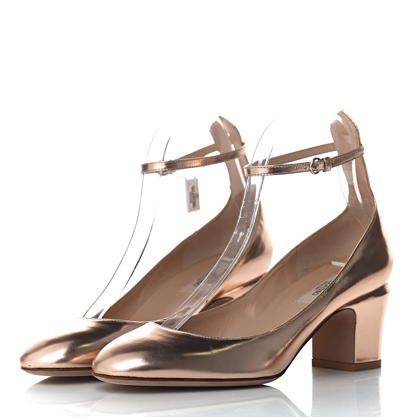 Metallic Nappa Tan-Go Mary Jane 60mm Pumps 38 Soft Noisette