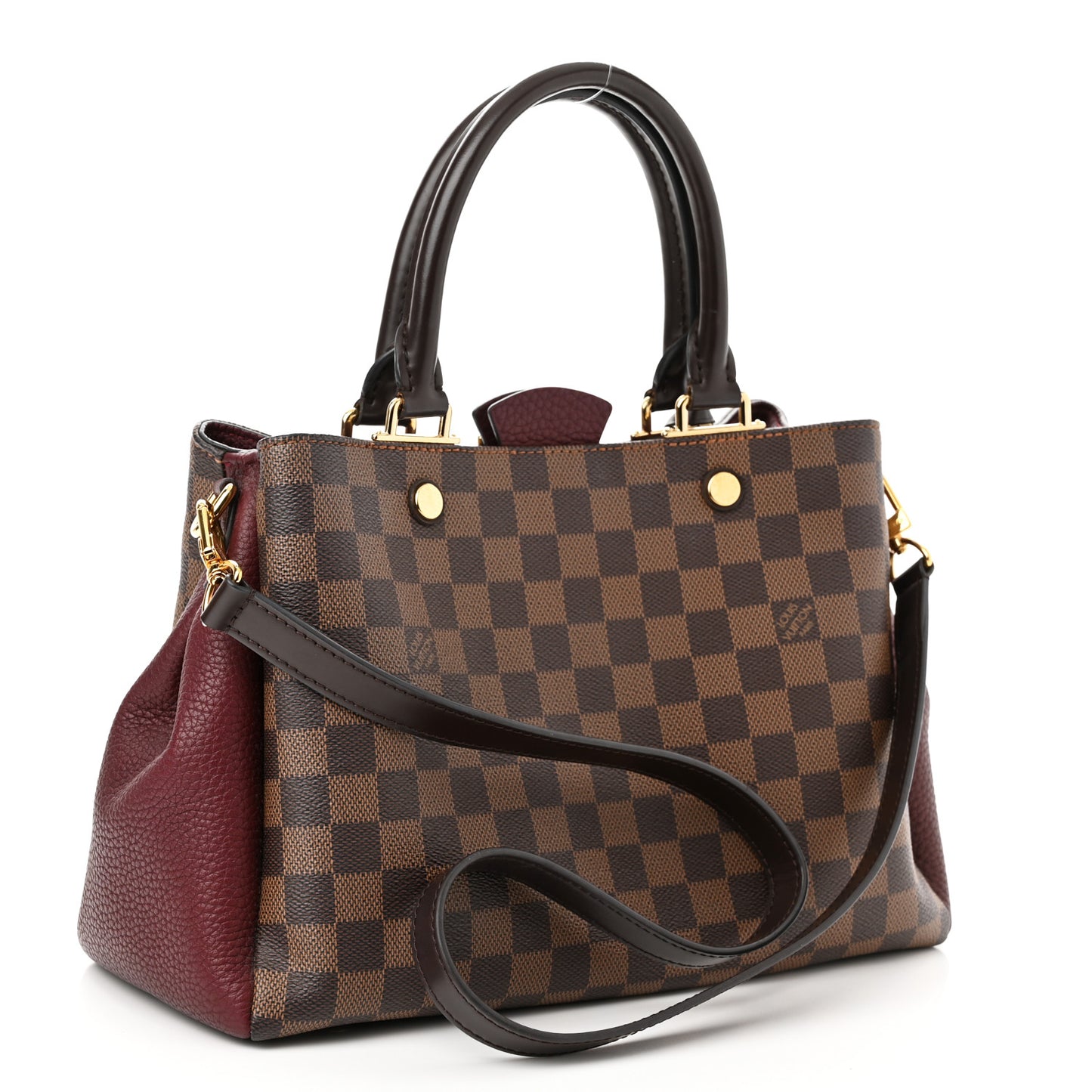 Damier Ebene Cuir Taurillon Brittany Bordeaux