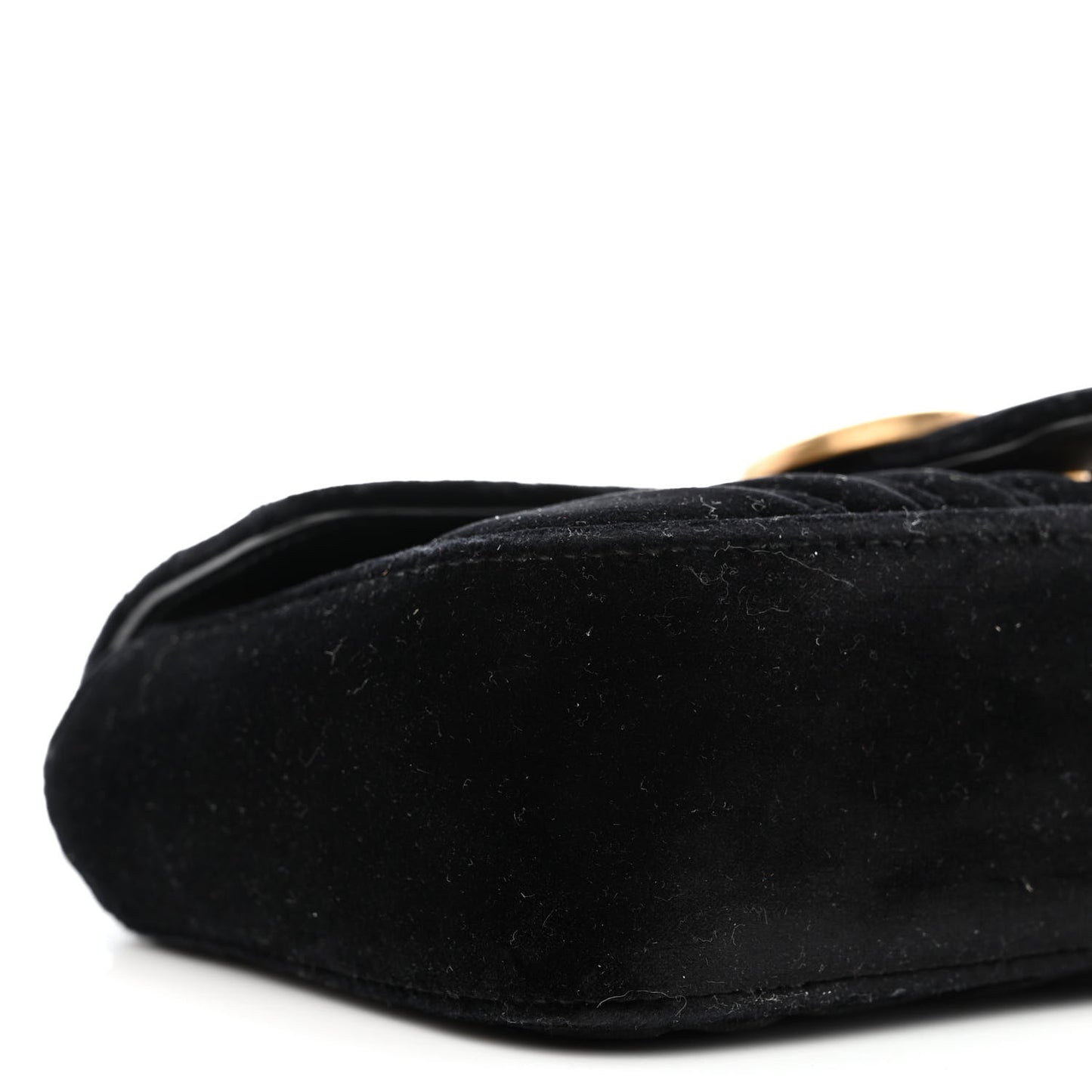 Velvet Matelasse Mini GG Marmont Shoulder Bag Black
