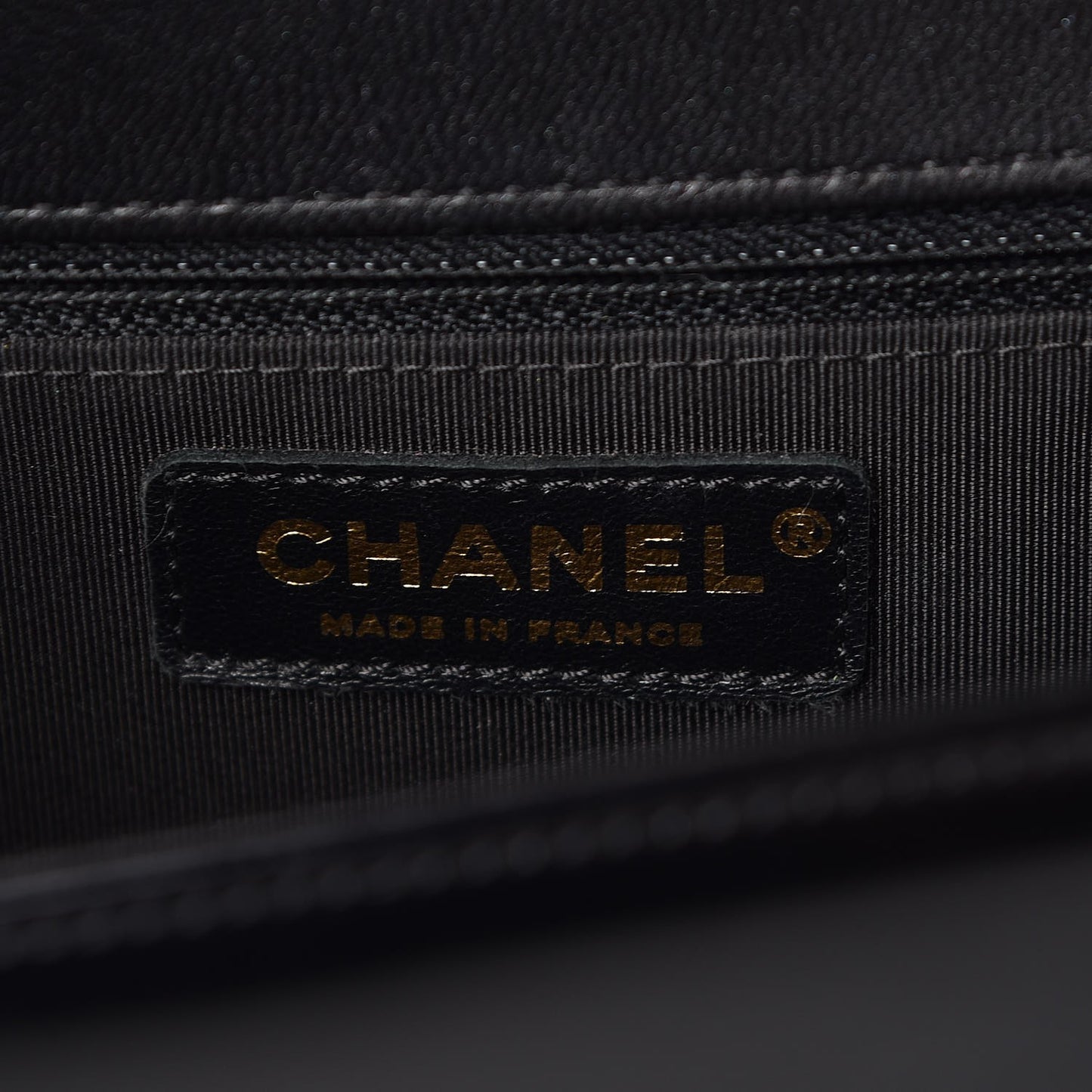 Iridescent Glazed Calfskin Quilted New Medium Boy Flap Black
