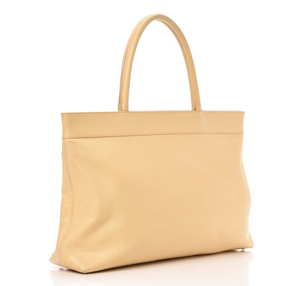 Chanel Caviar CC Tote Beige Clair 3 of 19