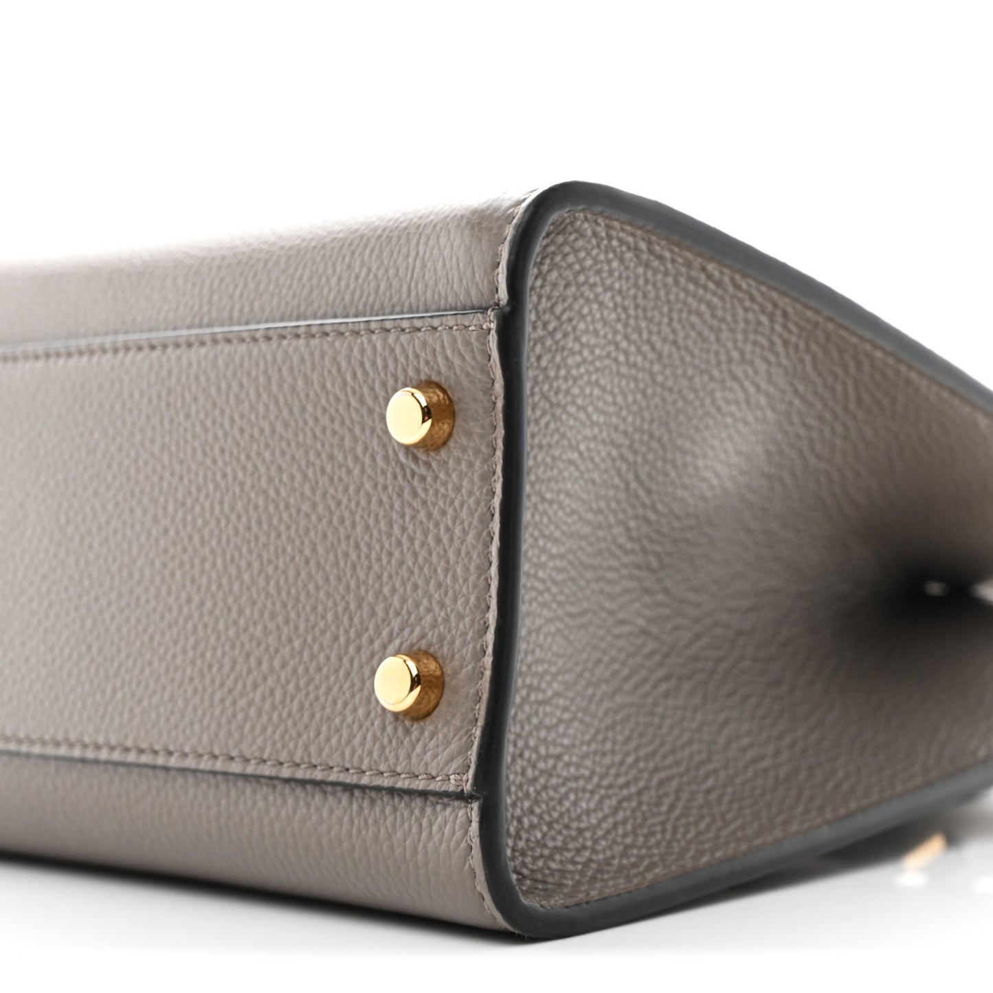 Grainy Calfskin Virtus Top Handle Tote Grey