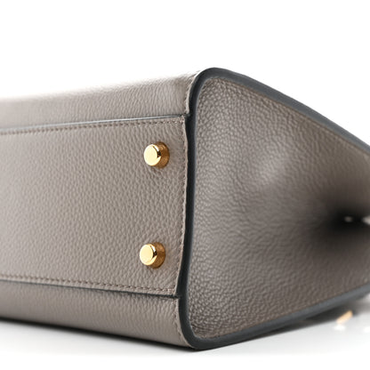 Versace Grainy Calfskin Virtus Top Handle Tote Grey 10 of 11