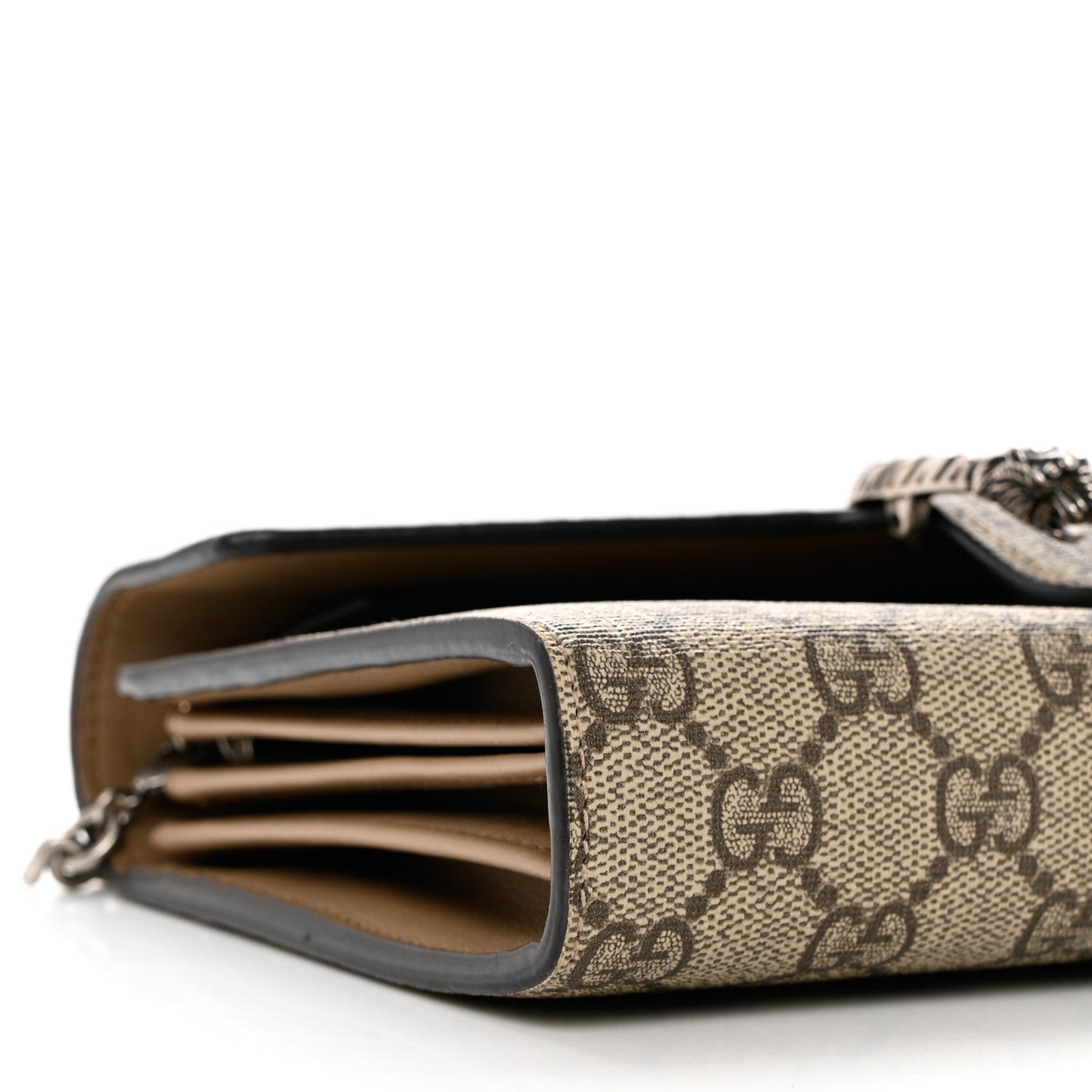 Gucci GG Supreme Monogram Mini Dionysus Chain Wallet Beige Taupe 8 of 10