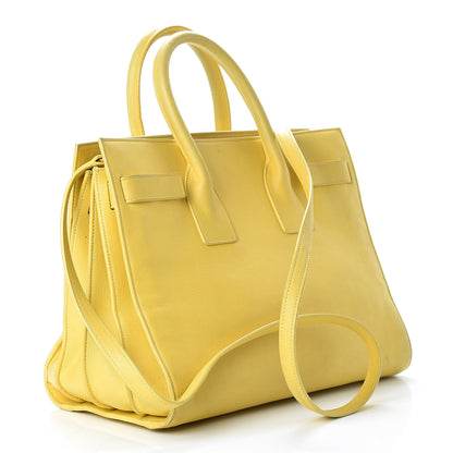 Saint Laurent Calfskin Small Sac De Jour Yellow 4 of 35