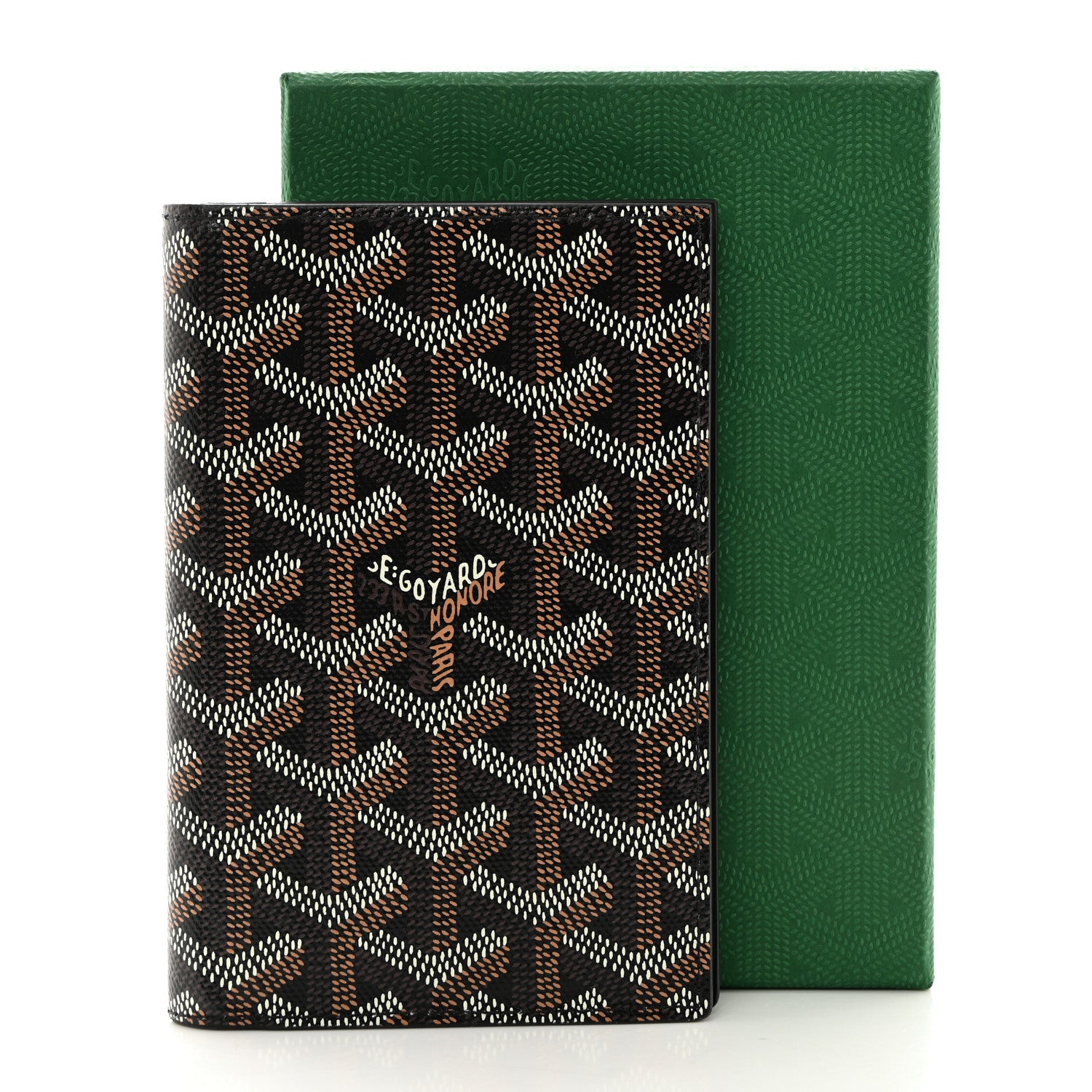Goyard Goyardine Grenelle Passport Wallet Black Gold 7 of 7