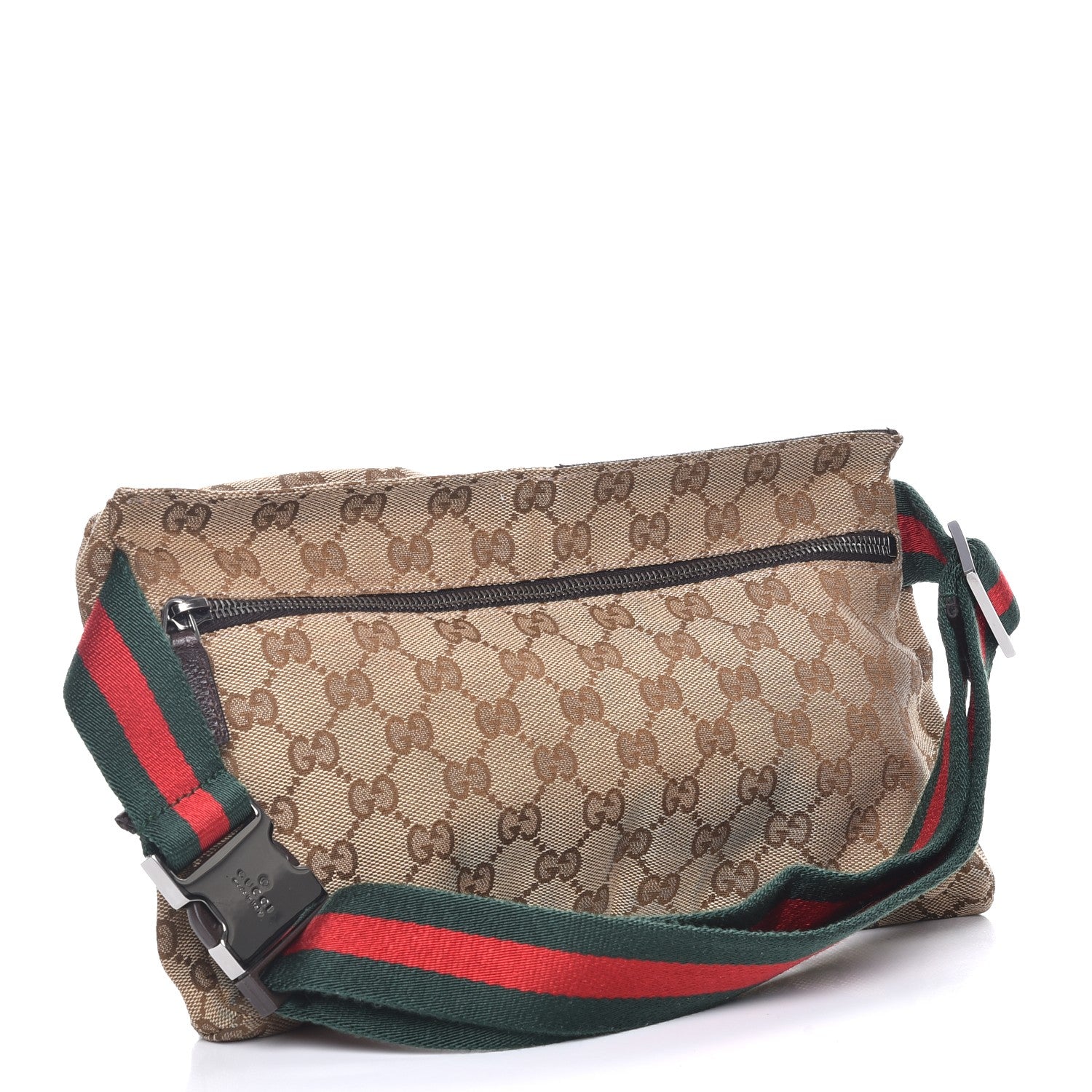 Gucci GG Monogram Double Pocket Belt Bag Dark Brown 3 of 8