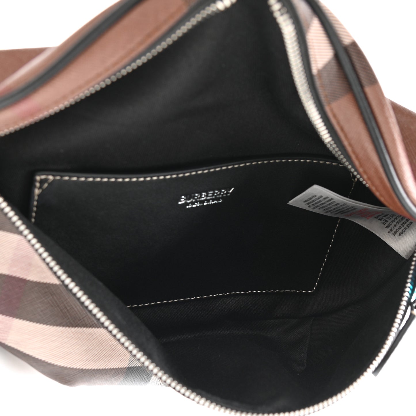 E-canvas Check Bum Bag Dark Birch Brown