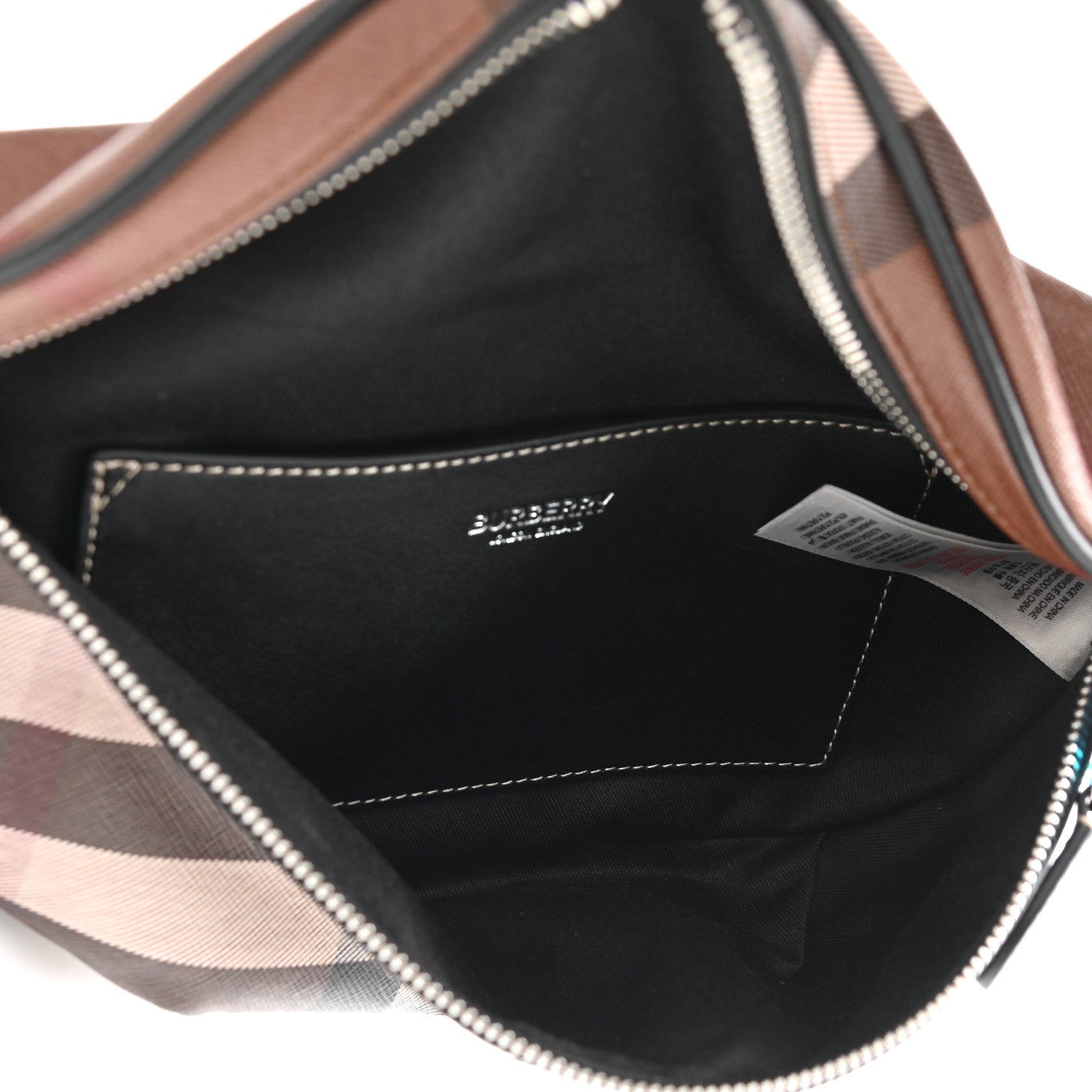 Burberry E-canvas Check Bum Bag Dark Birch Brown 5 of 11