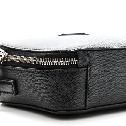Prada Saffiano Travel Small Brique Crossbody Bag Black 8 of 9