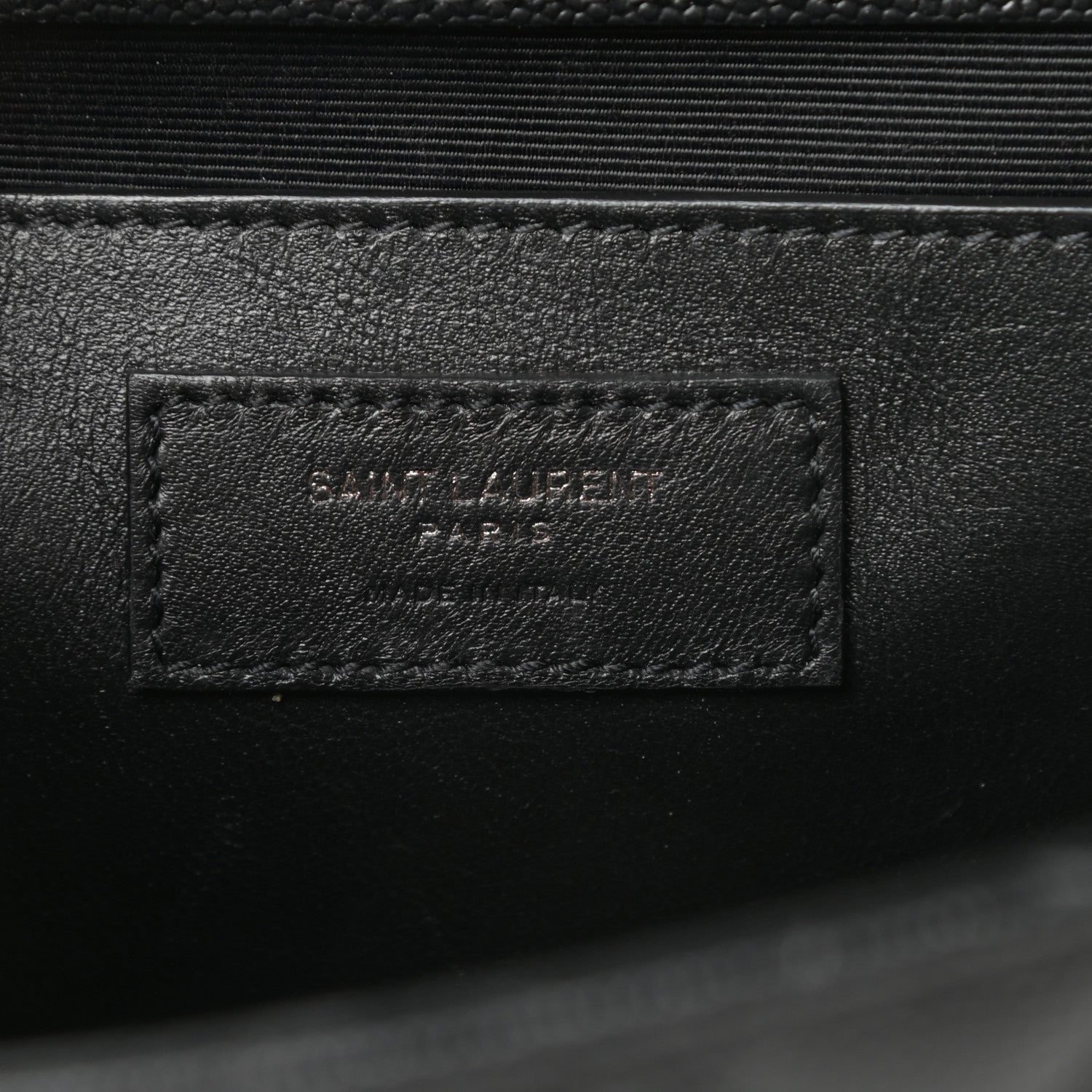 Saint Laurent Grain De Poudre Textured Mixed Matelasse Triquilt Medium Monogram Satchel Black 6 of 13