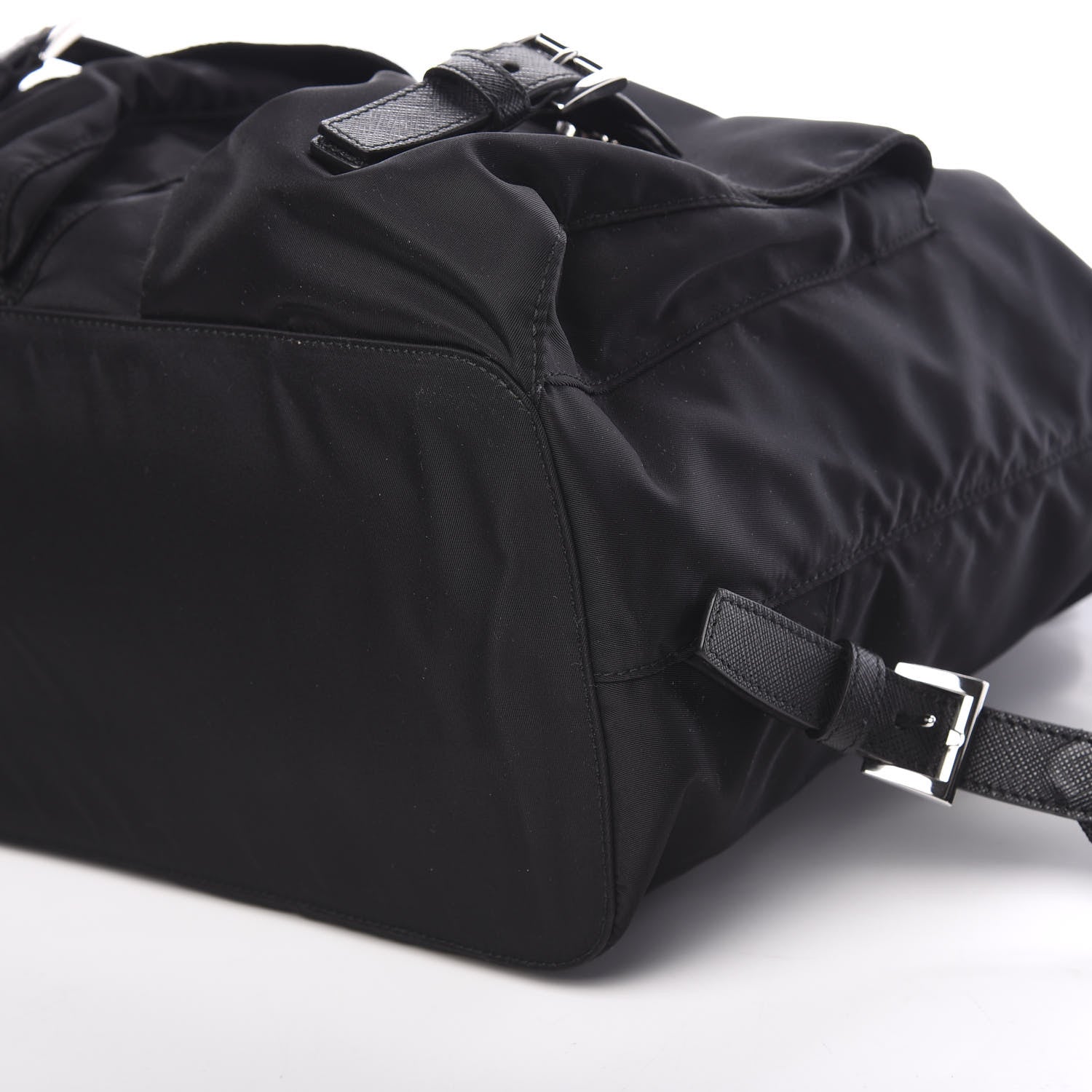 Prada Tessuto Nylon Saffiano Medium Backpack Black 9 of 9