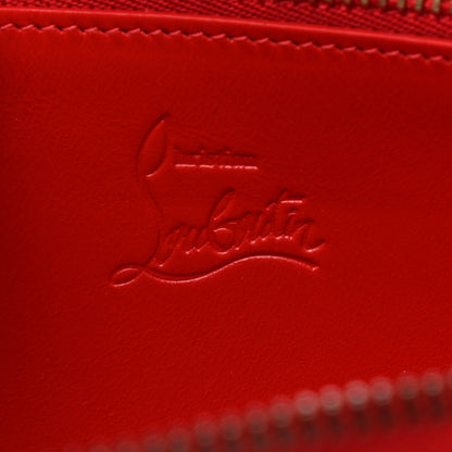 Christian Louboutin Calfskin Panettone Zip Around Wallet Red Black 6 of 7