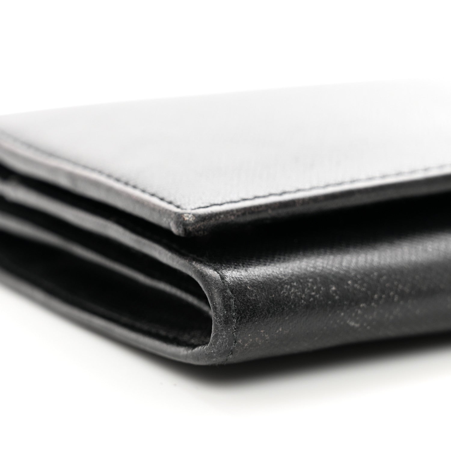 Prada Saffiano Metal Continental Flap Wallet Black 8 of 11