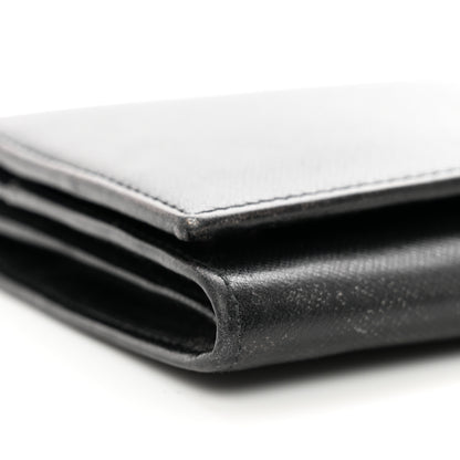 Prada Saffiano Metal Continental Flap Wallet Black 8 of 11
