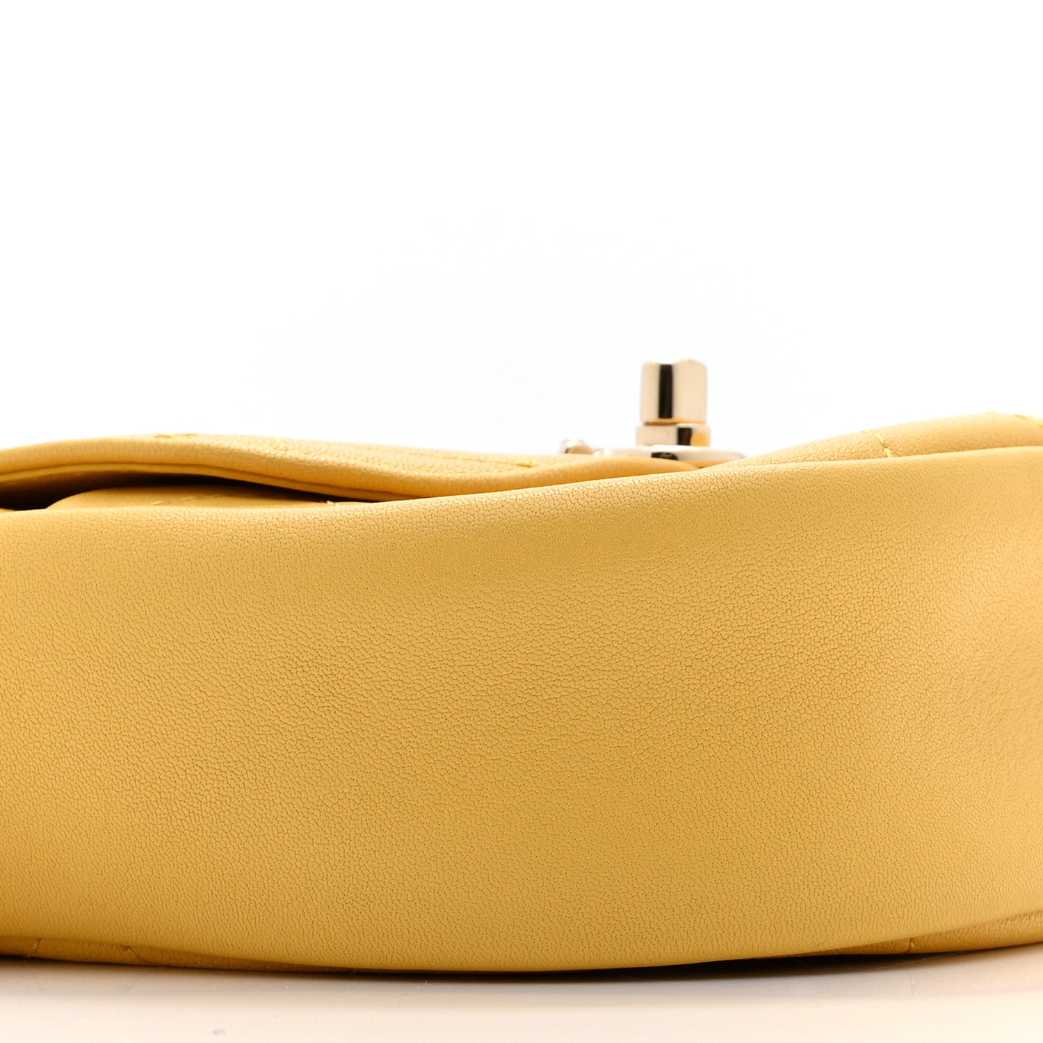 Chanel Goatskin Stitched Casual Trip Messenger Flap Yellow 9 of 10