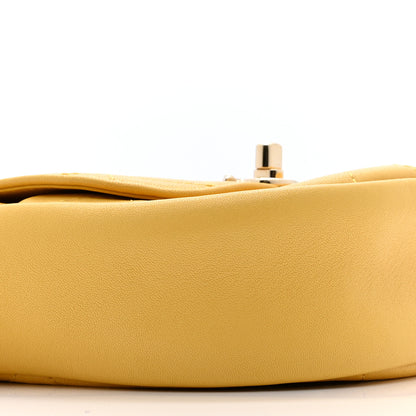 Chanel Goatskin Stitched Casual Trip Messenger Flap Yellow 9 of 10