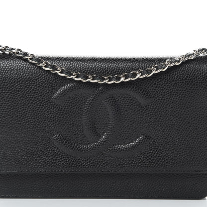 Chanel Caviar Timeless CC Wallet On Chain WOC Black 9 of 13