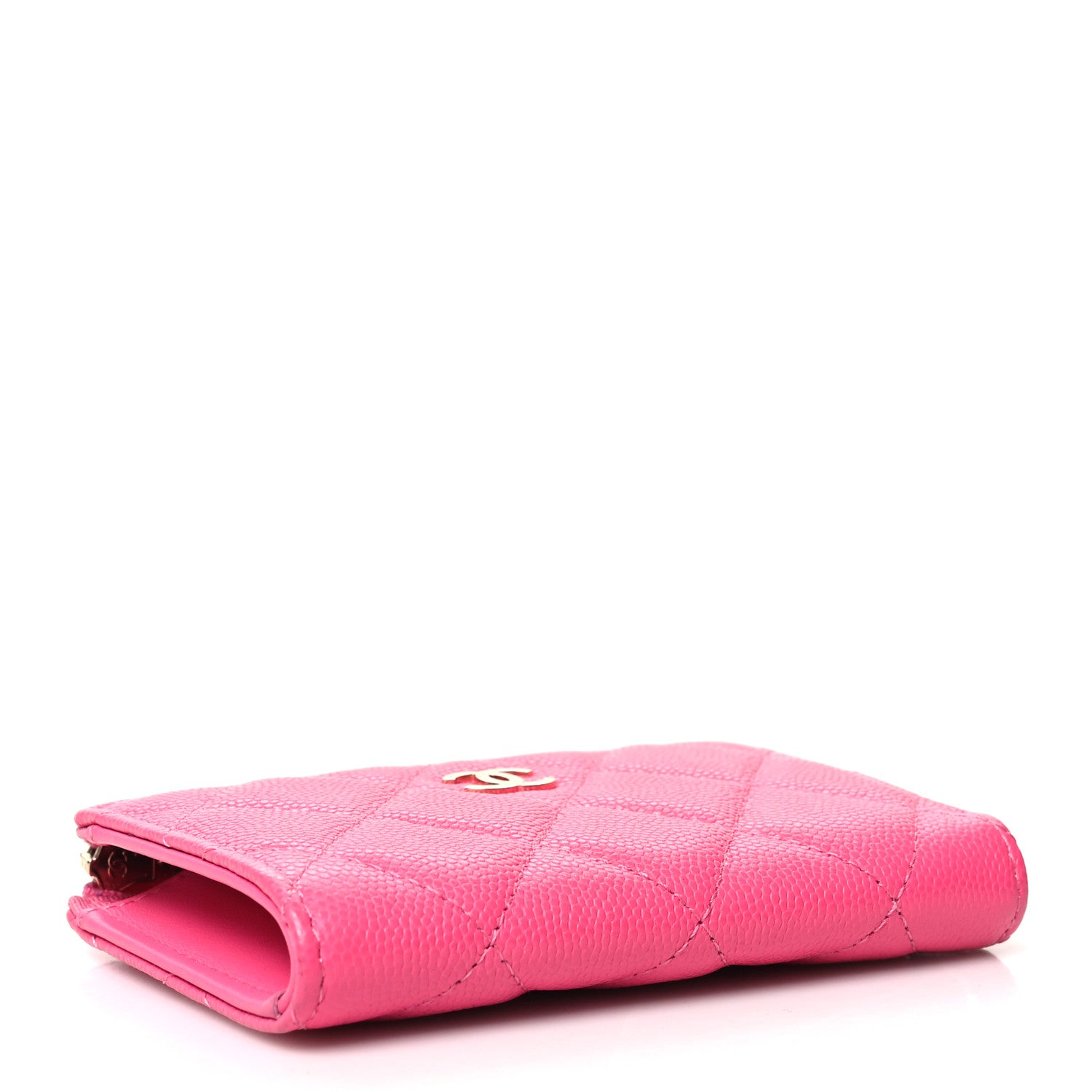 Chanel Caviar Quilted Zipped Key Holder Case Pink 4 of 11