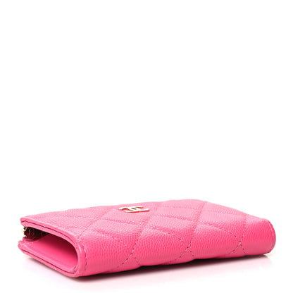 Chanel Caviar Quilted Zipped Key Holder Case Pink 4 of 11